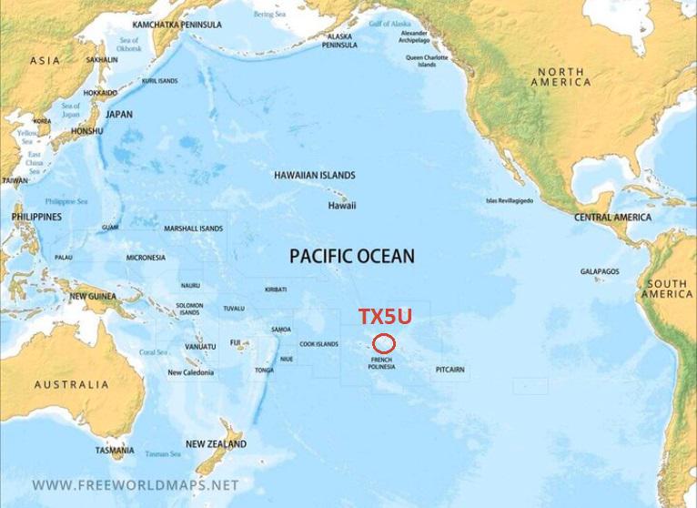 TX5U – 26 mai au 9 juin -Archipel des Tuamotu